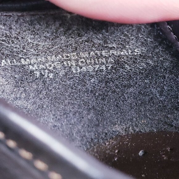 Vintage 90s y2k Bratz Brown Vegan Leather Chunky Heeled Pump Heel Size 7.5 - Picture 10 of 11